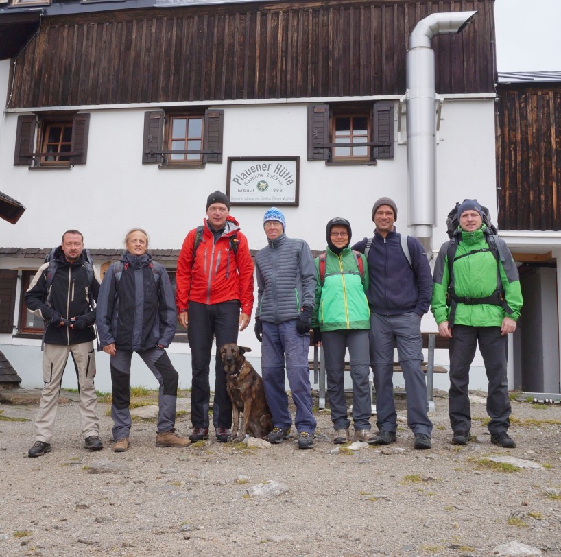 Vermessungsteam 2019 auf der Plauener Hütte